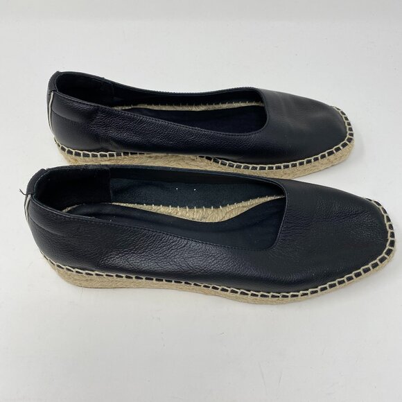 everlane espadrille leather low wedge slip on flats (worn once) - Picture 1 of 7
